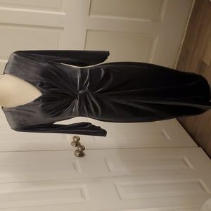 Shape FX Ruched Front Velvet Dress